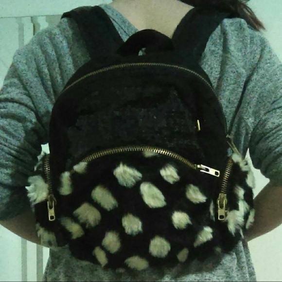 Faux Fur Mini Backpack - Picture 4 of 4